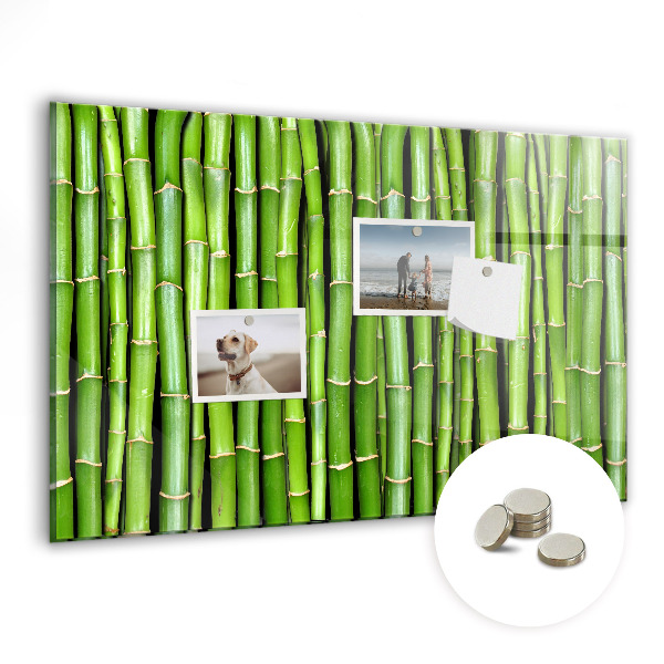Quadro magnético decorativo Parede de bambu