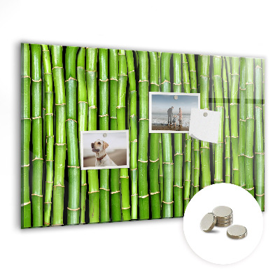 Quadro magnético decorativo Parede de bambu