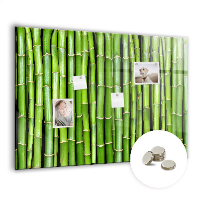 Quadro magnético decorativo Parede de bambu