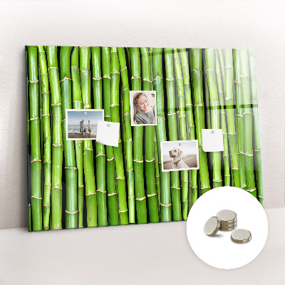Quadro magnético decorativo Parede de bambu