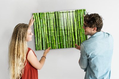 Quadro magnético decorativo Parede de bambu