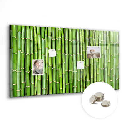Quadro magnético decorativo Parede de bambu