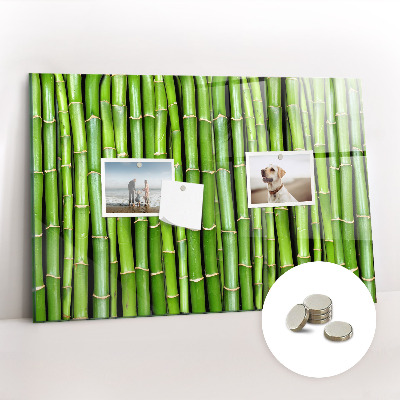 Quadro magnético decorativo Parede de bambu