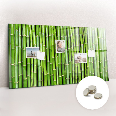 Quadro magnético decorativo Parede de bambu