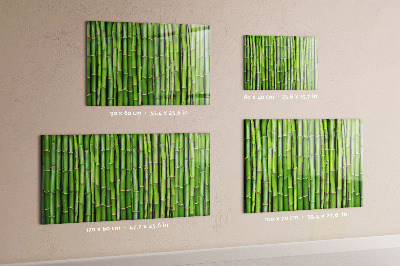 Quadro magnético decorativo Parede de bambu