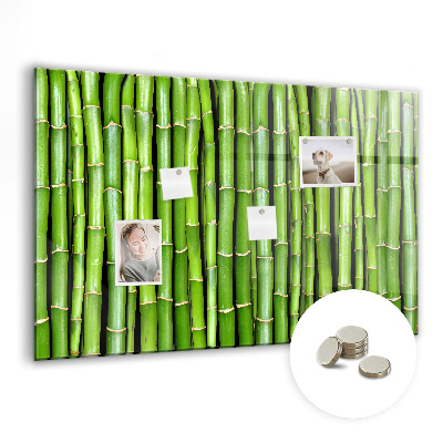 Quadro magnético decorativo Parede de bambu
