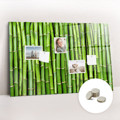 Quadro magnético decorativo Parede de bambu