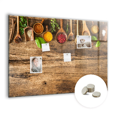 Painel magnético colheres de especiarias