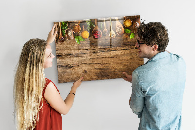 Painel magnético colheres de especiarias