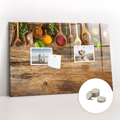 Painel magnético colheres de especiarias