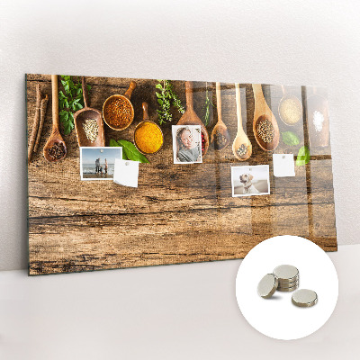 Painel magnético colheres de especiarias