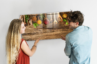 Painel magnético colheres de especiarias