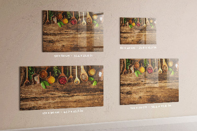 Painel magnético colheres de especiarias