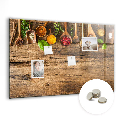 Painel magnético colheres de especiarias