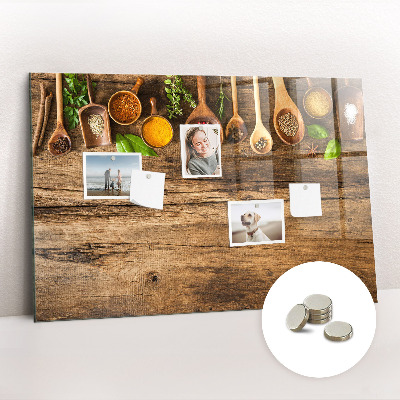 Painel magnético colheres de especiarias