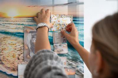 Painel magnético areia do mar da praia