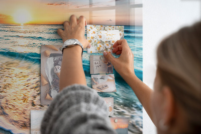 Painel magnético areia do mar da praia