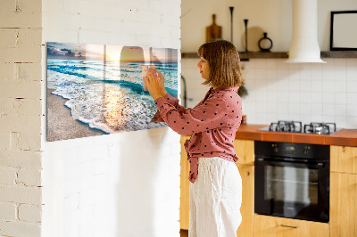 Painel magnético areia do mar da praia