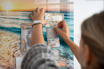 Painel magnético areia do mar da praia