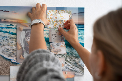 Painel magnético areia do mar da praia