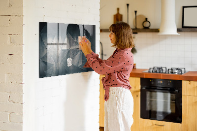 Quadro magnético de parede Abstração de metal