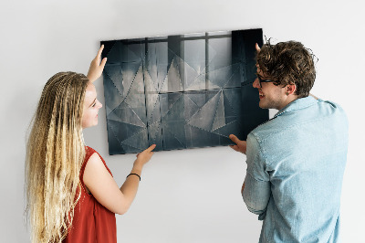 Quadro magnético de parede Abstração de metal