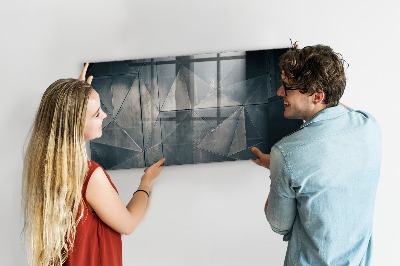 Quadro magnético de parede Abstração de metal