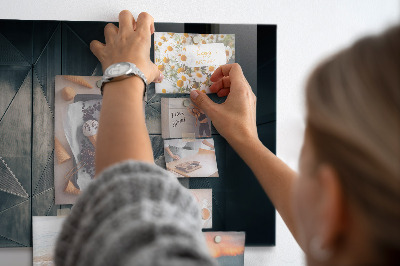 Quadro magnético de parede Abstração de metal