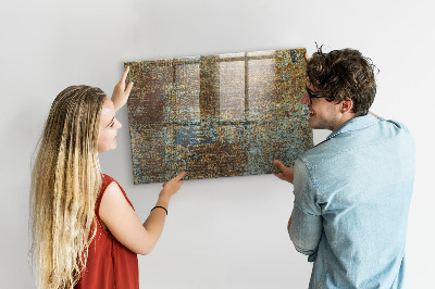 Quadro magnético decorativo Ferrugem em metal