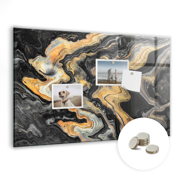 Quadro magnético de parede Mármore dourado