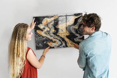 Quadro magnético de parede Mármore dourado