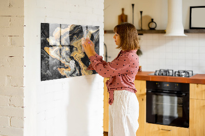 Quadro magnético de parede Mármore dourado