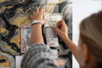 Quadro magnético de parede Mármore dourado