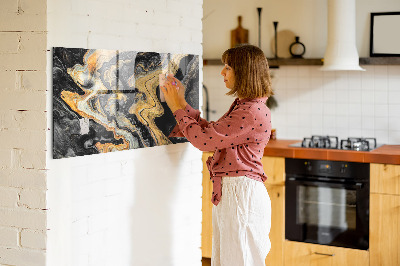 Quadro magnético de parede Mármore dourado