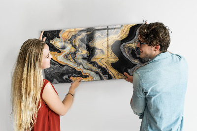 Quadro magnético de parede Mármore dourado