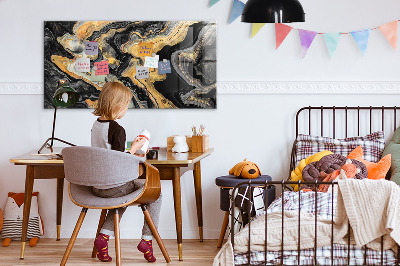 Quadro magnético de parede Mármore dourado