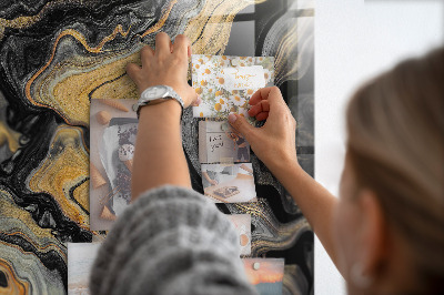 Quadro magnético de parede Mármore dourado