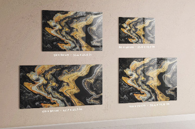 Quadro magnético de parede Mármore dourado
