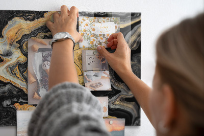 Quadro magnético de parede Mármore dourado