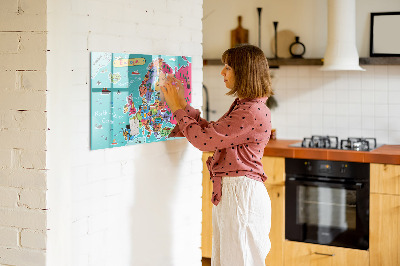 Quadro magnético decorativo Mapa da Europa