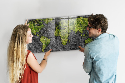 Painel magnético Mapa mundial