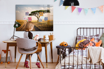 Quadro magnético de parede paisagem africana