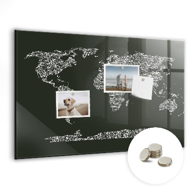 Painel magnético Nomes dos continentes