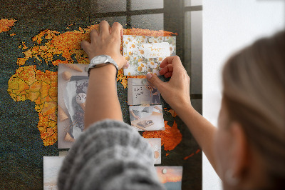 Quadro magnético de parede Mapa mundial