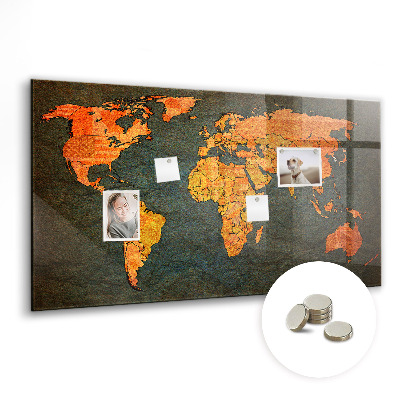Quadro magnético de parede Mapa mundial