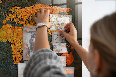 Quadro magnético de parede Mapa mundial