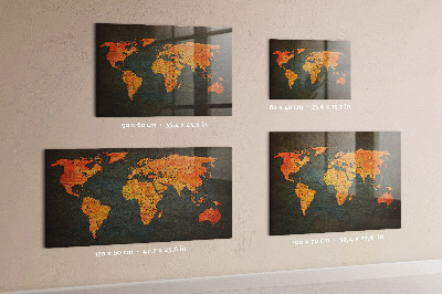 Quadro magnético de parede Mapa mundial