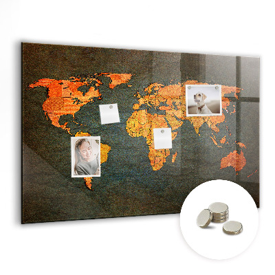 Quadro magnético de parede Mapa mundial