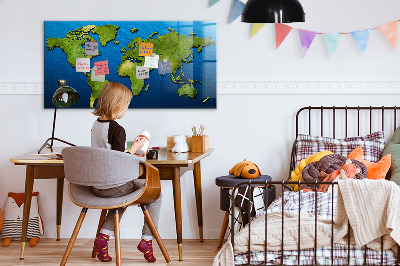 Painel magnético Mapa mundial