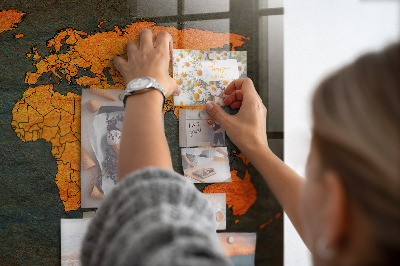 Quadro magnético decorativo Mapa mundial